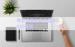 界首市現(xiàn)代農(nóng)業(yè)投資2025債權